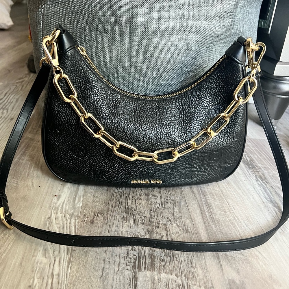 Michael Kors Cora Medium Pebbled Leather Shoulder Bag